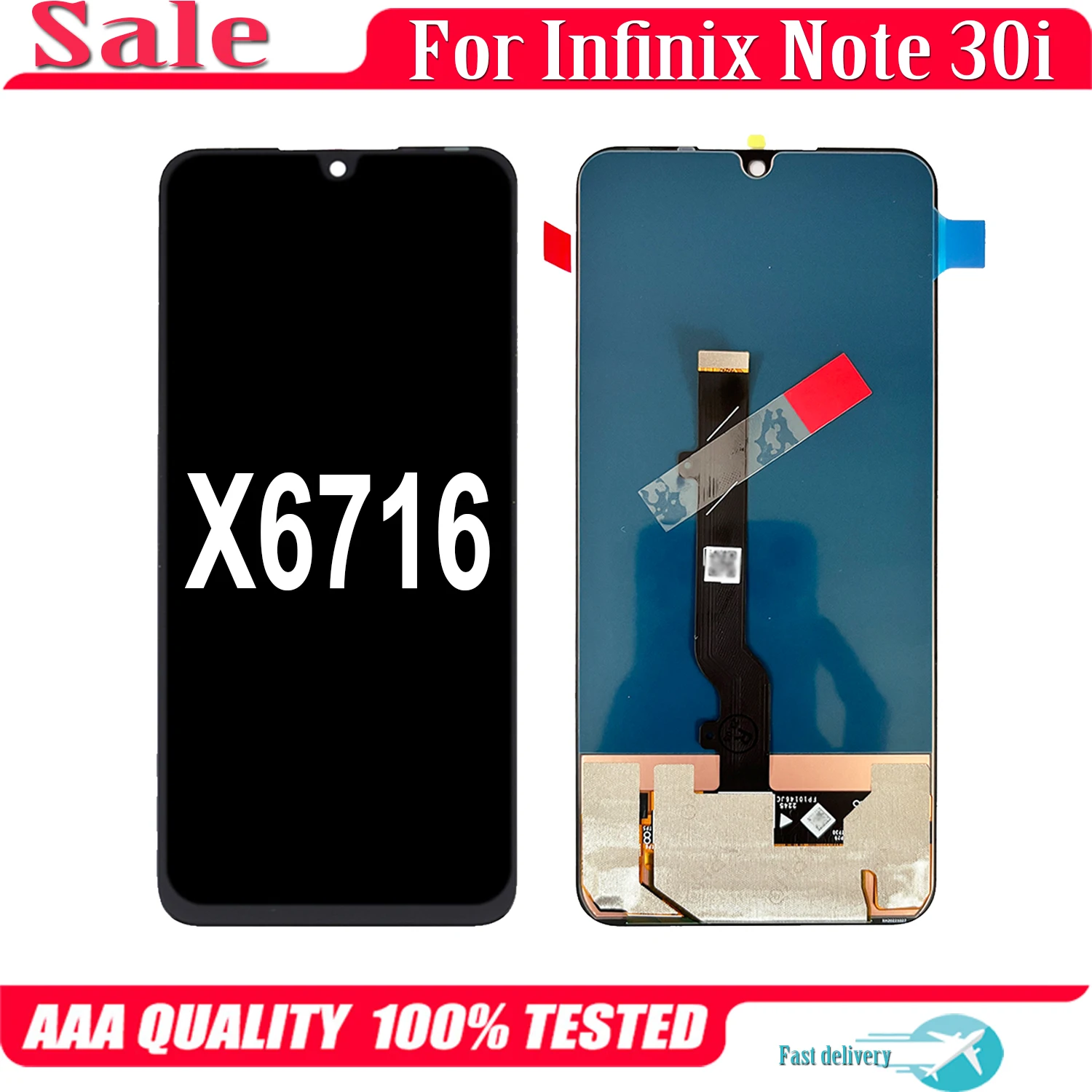 

AMOLED 6.66'' For Infinix Note 30i X6716 LCD Display Touch Screen Digitizer Assembly For Infinix Note30i LCD