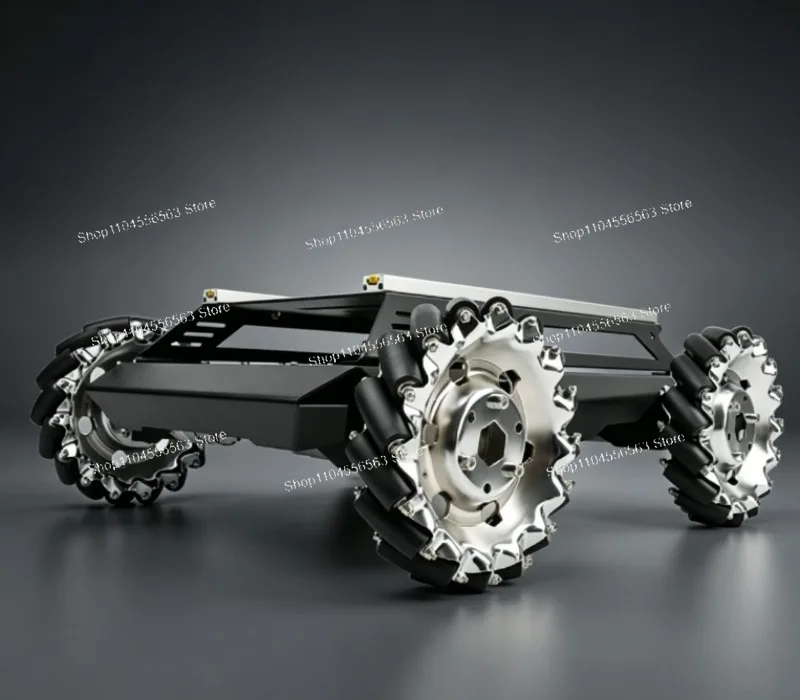 

80kg Load Heavy Duty Metal Car Chassis, 152mm Mecanum Wheel Omnidirectional Trolley V5Max for Arduino DIY Robot
