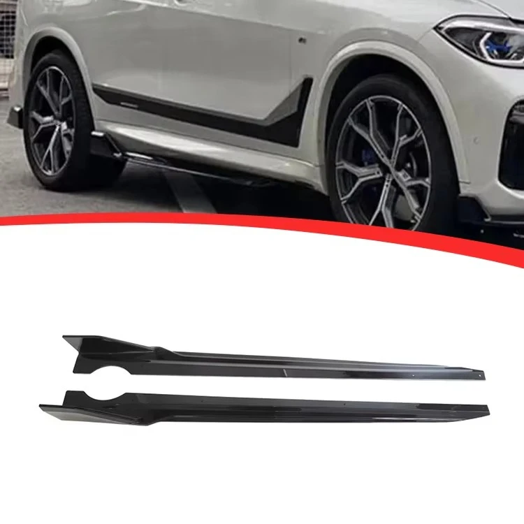 Glossy Black Car Accessories Car Side Skirts Extensions Splitters Side Skirt Lip for X Series G05 2019+
