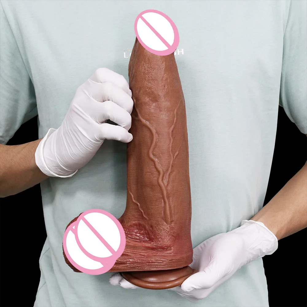 HOWOSEX Huge Dildo 14.17Inch XXL Realistic Penis Soft Sexy Female Masturbato Double-layer Silicone Suction Cup Dildos for Women