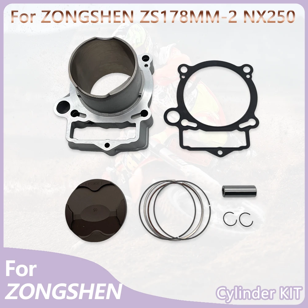 

For ZONGSHEN NX250 Motorcycle Cylinder Kit ZS178MM-2 Off Road Engine Accessories Cylinder Block Cylinder Gasket Piston Ring Kit