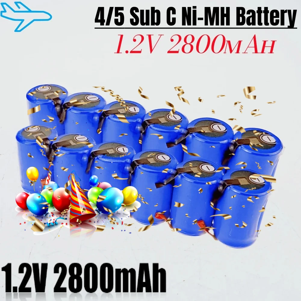 

Аккумулятор Ni-MH 2800 мАч 4/5 SC 1.2В Sub C с выводами для электроинструментов