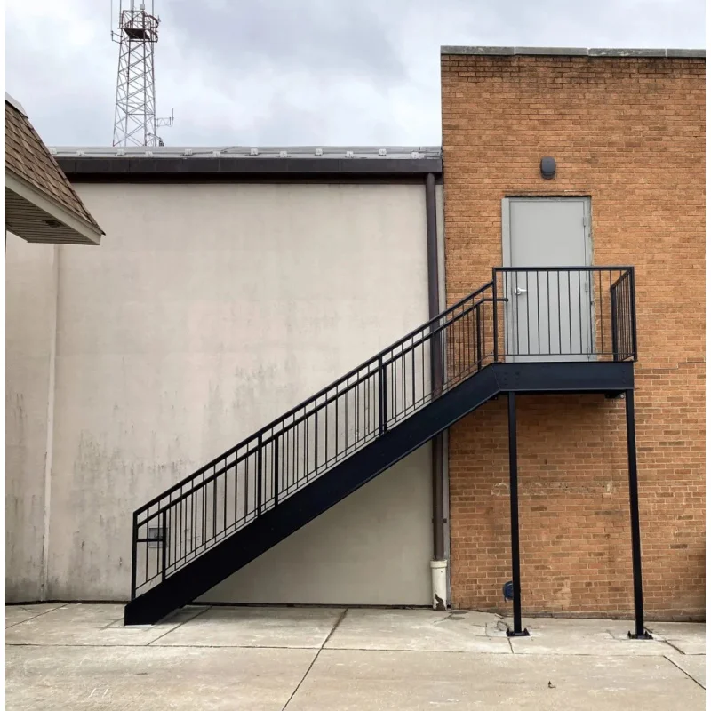 custom.Prefabricated Exterior Stairs Straight Wooden Stairs Outside Prices