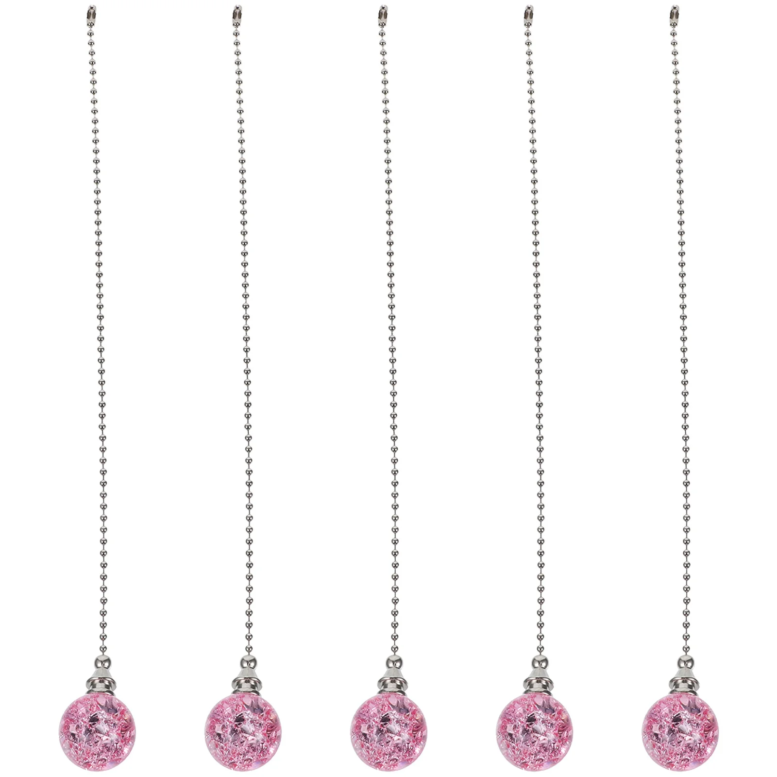 

5 шт., удлинитель цепи для потолочного вентилятора, декоративные аксессуары для ламп из бисера, элегантная хрустальная люстра, удлинитель цепи для дома