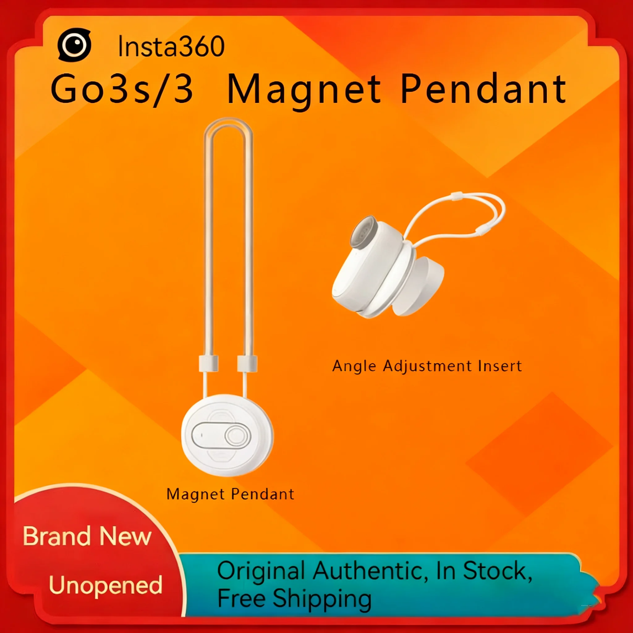 

For POV Necklace For Insta360 GO 3S/Go 3 Magnet Pendant Bracket Silicone Lanyard Angle Insert cameras Accessories