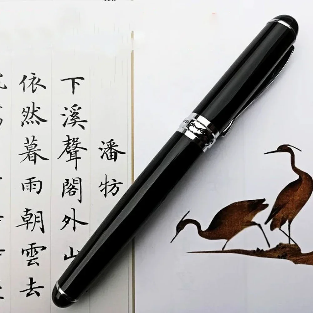 Wufengtang 750 Fountain pen with pure manual polishing long knife 0.5-0.6mm nib calligraphy pen Simplicity gift pens stationery