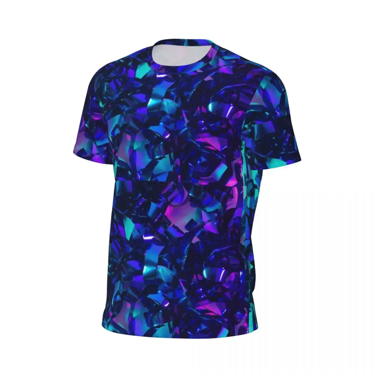 Metallic Abstract Pattern Sports T-Shirt Summer Colorful Modern Art Vintage T Shirts Hip Hop Tshirt For Mens Tees Plus Size