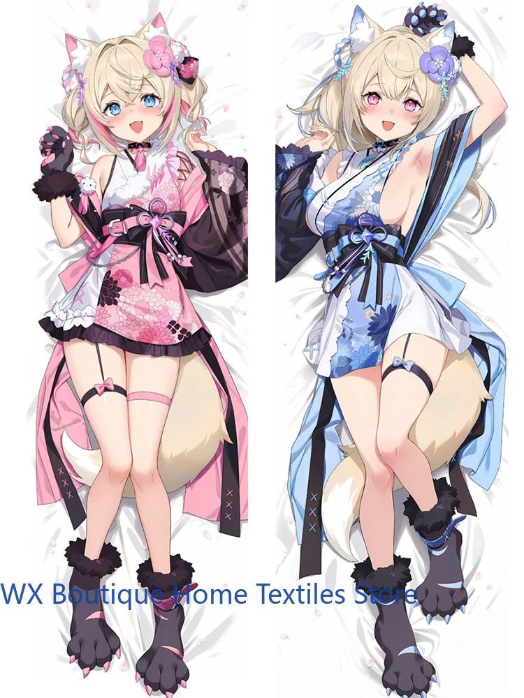 

VTuber Fuwawa Mococo Cute Body Dakimakura Cover Anime Double-Sided Printed