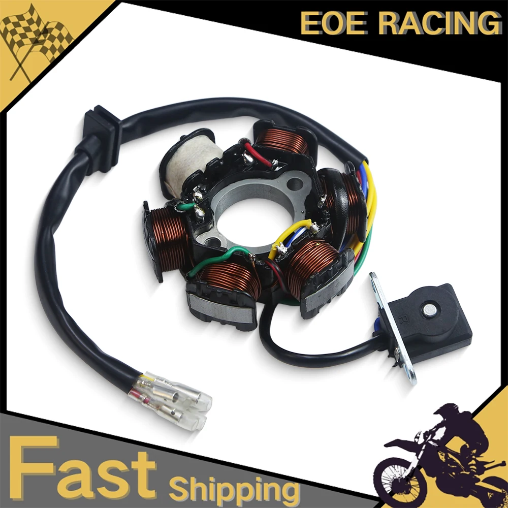 

Six Pole Ignition Stator Coil Replacement Fit GY6 49cc To 150cc Scooter ATV Dirt Bike