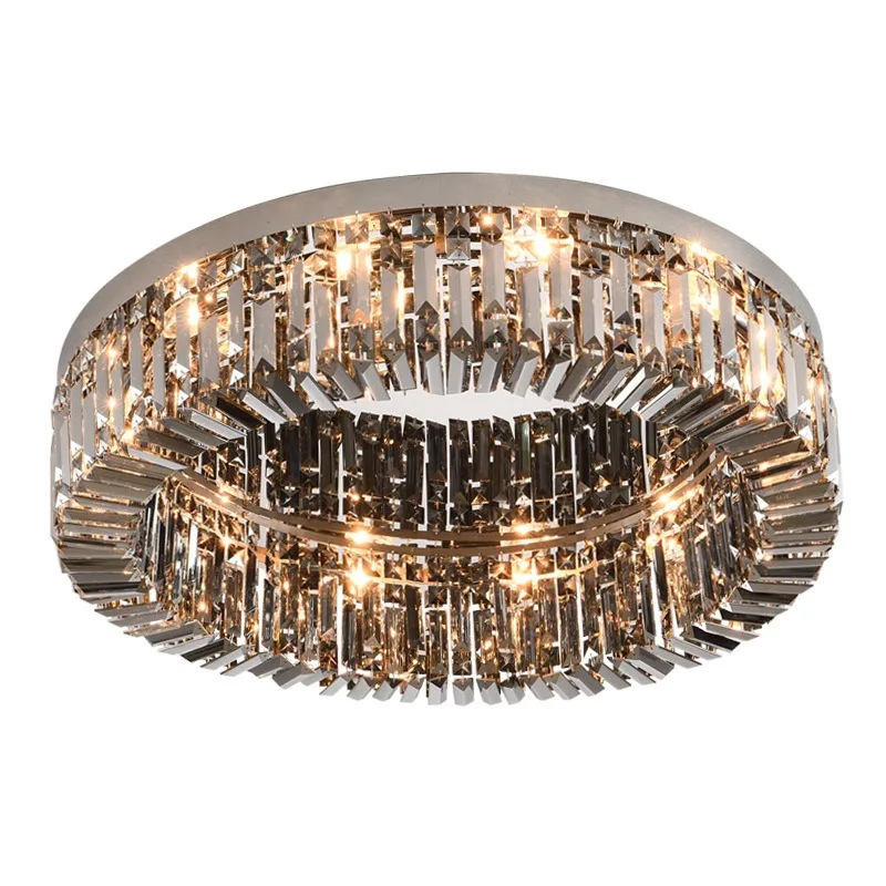 Bedroom crystal lamp, simple modern ceiling lamp, atmospheric colorful main room living room lamps