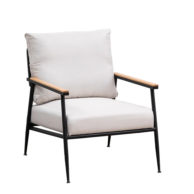79X68x79 Navy Modern Leisure Armchair with Iron Frame, Crushed Foam Filler, Living Room Furniture