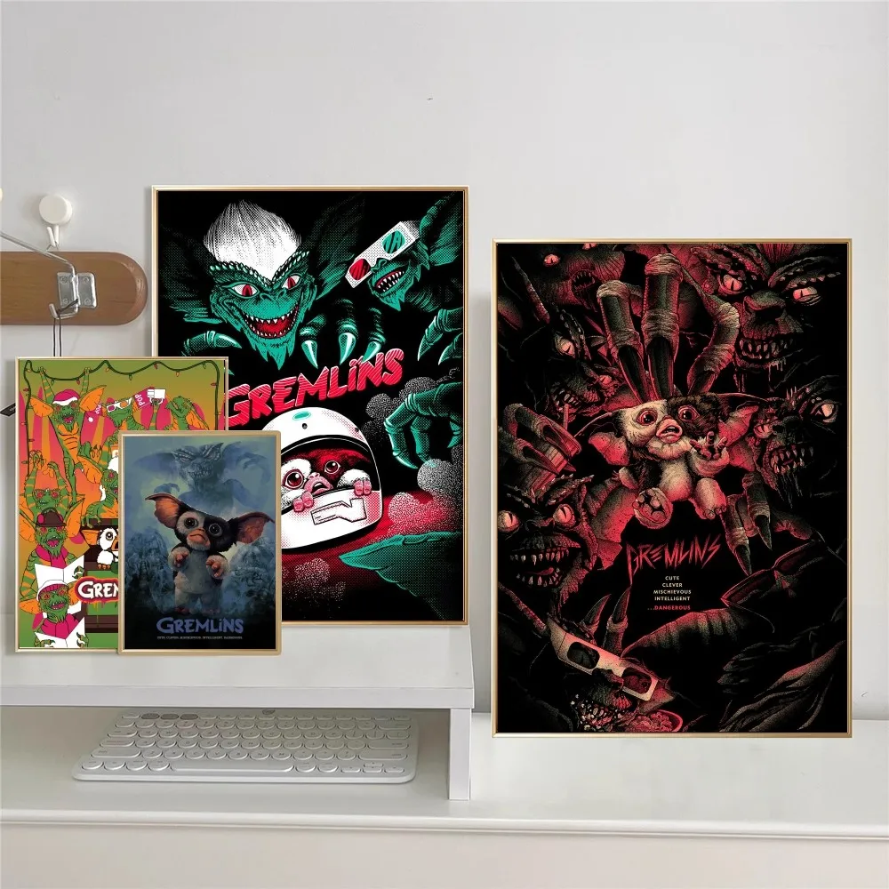 Gremlins Movie Self-adhesive Art Poster Whitepaper Prints Posters Artwork Aesthetic Art Wall Painting