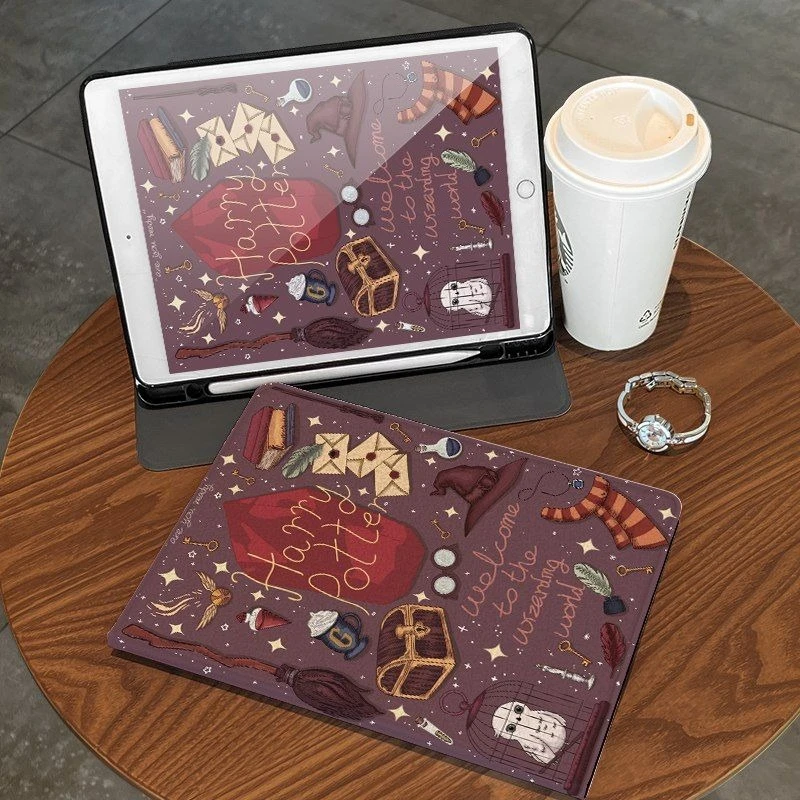 

Cover Pencil Holder Funda for IPad 10.2 Case 7/8/9th Generation Air6 5 4 10.9 IPad Air 2024 Case Pro 11 2nd 3rd 4th Flying Broom
