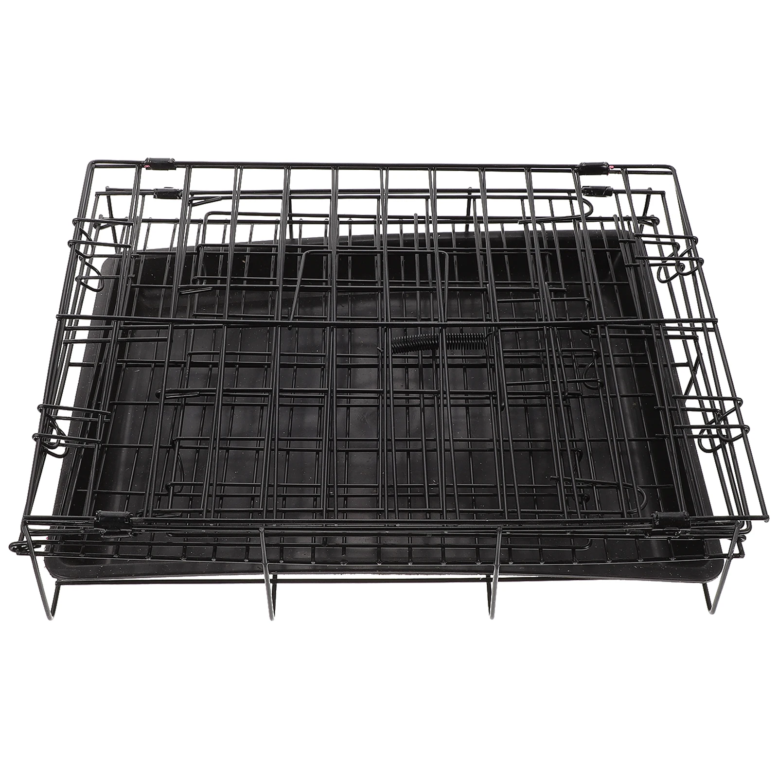 

Pet Crate Dog Cage Iron Wire Cage Mini Black Color Durable Material Easy Assembly Safe Long Lasting Pet Furniture Dog
