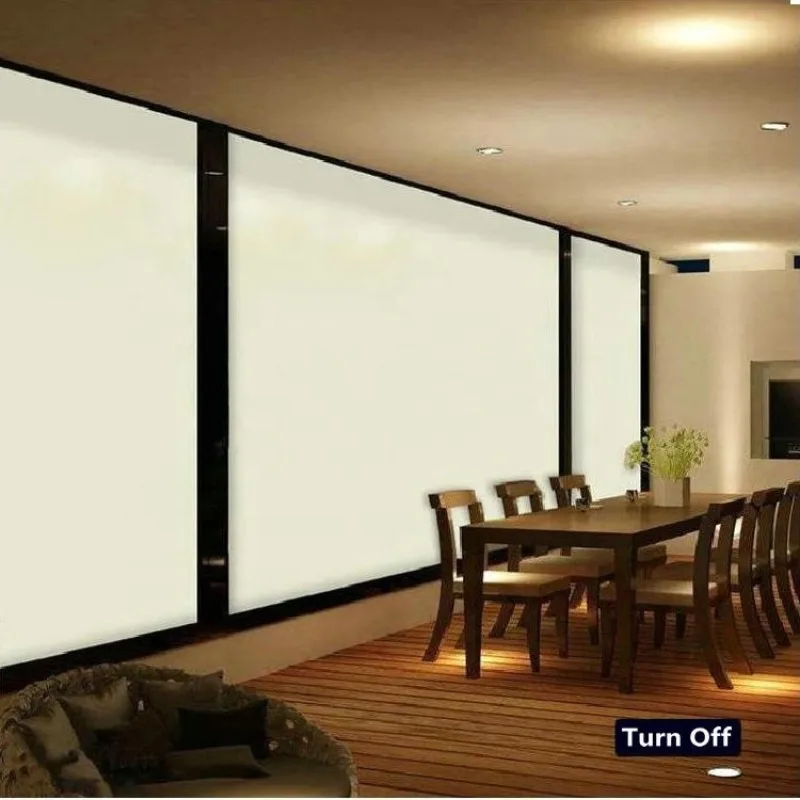 Switchable Smart Film PDLC Privacy Tint Glass Sticker Electric Frosted Window Film Self-adhesive for Bathroom Office Balcony