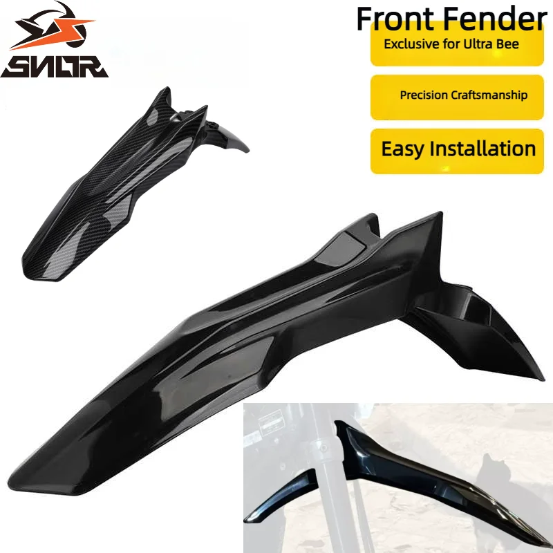 AliExpress SNOR For SURRON Ultra Bee Motorcycle Original Front Mudguards Front Fender Set Carbon Fiber Pattern Off-Road Electric Dirt Bike