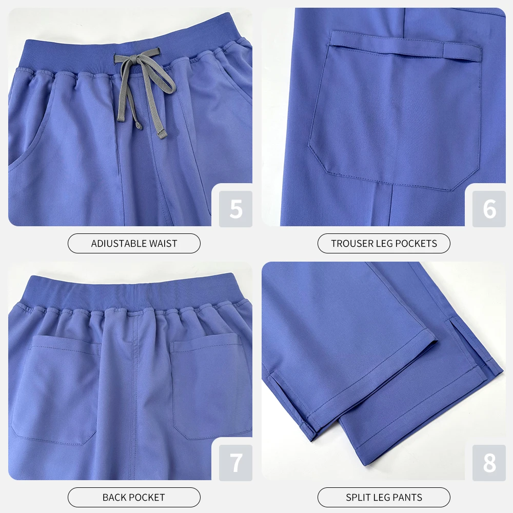 Niaahinn Uniformi Medicos Dentista Infermiera Abiti da lavoro Donne Cura medica Infermiera Uniforme Scrub Uniformi Donne Scrub Set di indumenti da lavoro