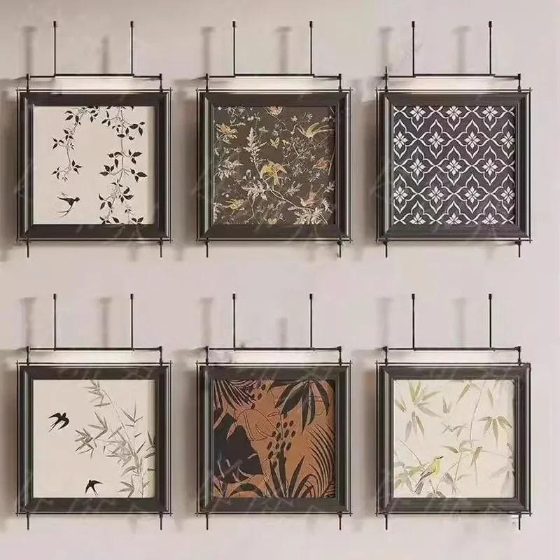 Modern Abstract Metal Wall Lamp with Integrated LED Light Retro Industrial Style Hanging Art Frame for Hotel Entrance