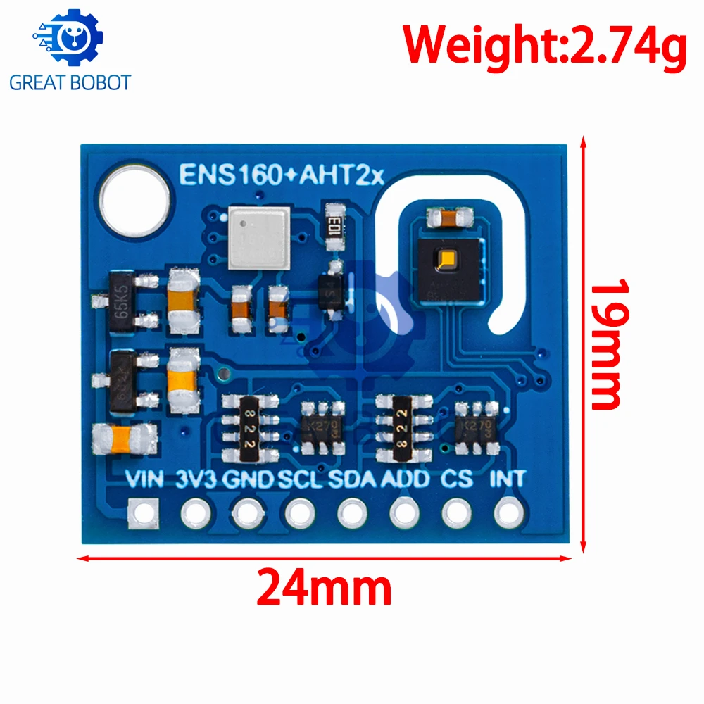 ENS160+AHT21 CARBON Dioxide CO2 eCO2 TVOC Air Quality And Temperature And Humidity Sensor Replace CCS811 For Arduino