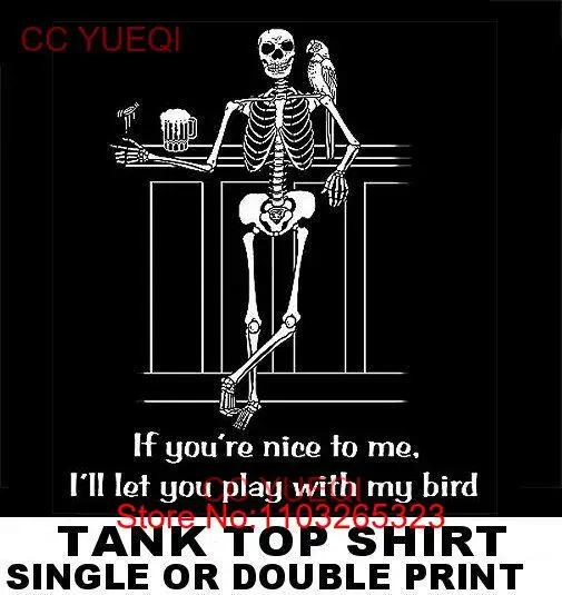 Будьте добры со мной, я позволю вам поиграть с моим черепом в птице, скелетопом, футболкой SK29