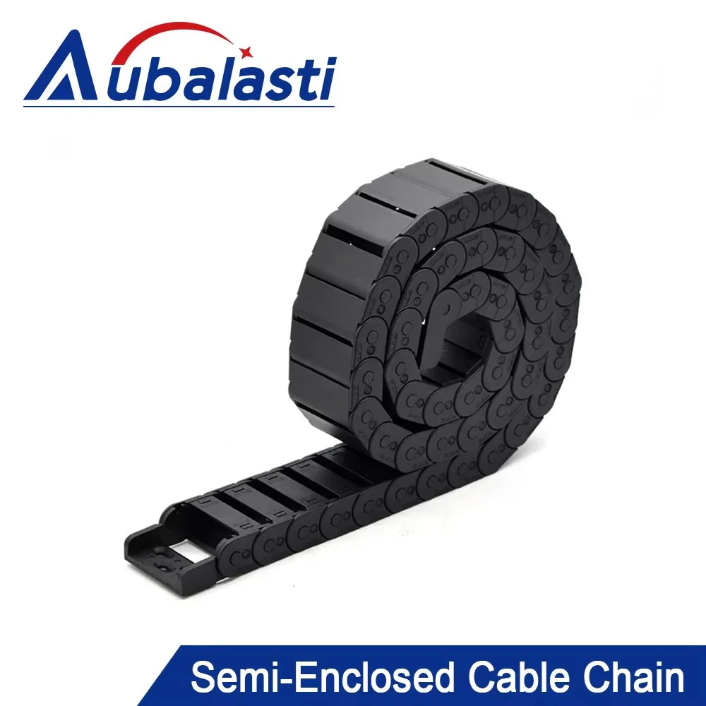 Cable Chain Semi-Enclosed 15*20 30 40 50mm Wire Transmission Carrier Plastic Drag Towline For 3D Printer CNC Engraving Machine