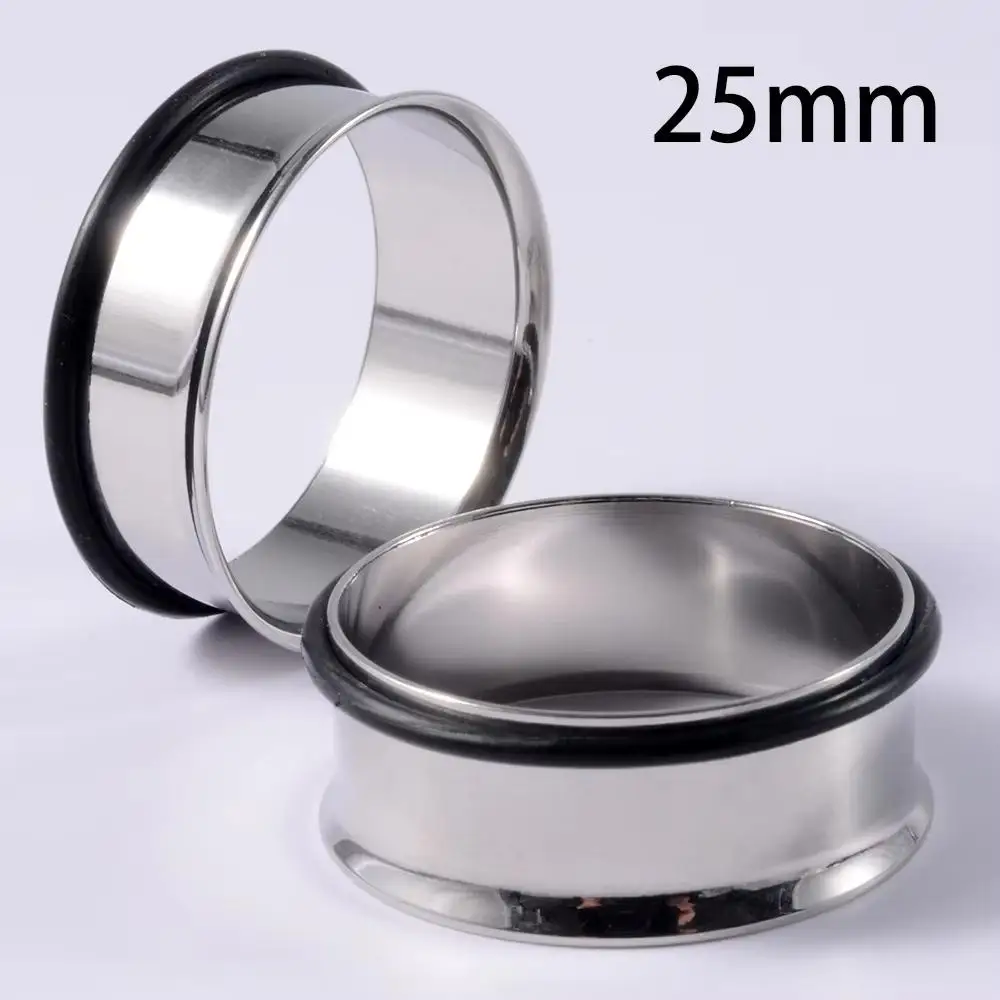 6pairs Giant Size Stainless Steel Single Flared Tunnel Acrylic Stretcher Ear Taper Kit Earring Plug Piercing Body Jewelry of Men