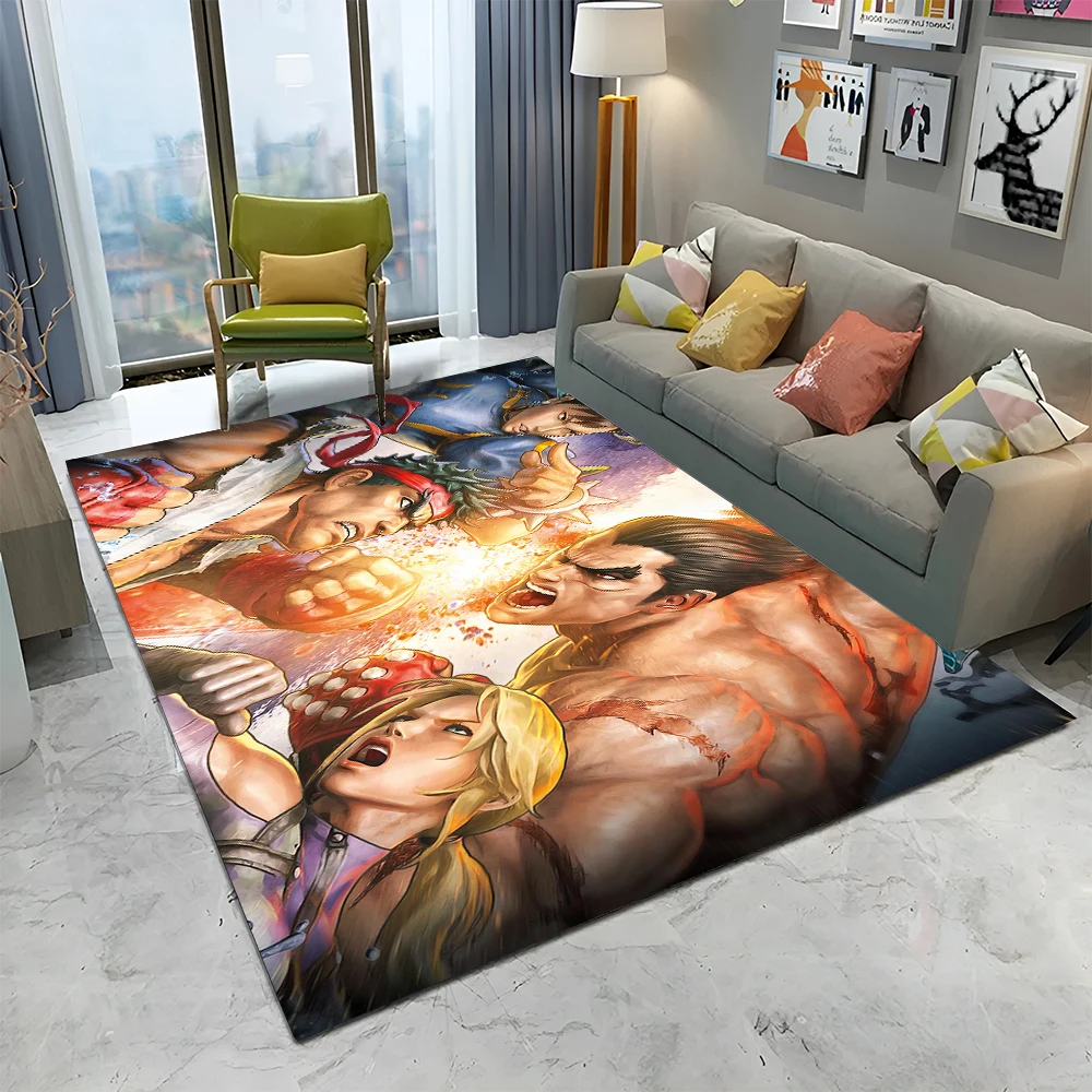 

Street Fighter Retro Game SF Gamer Carpet Rug for Home Living Room Bedroom Sofa Doormat Decor,kids Area Rug Non-slip Floor Mat