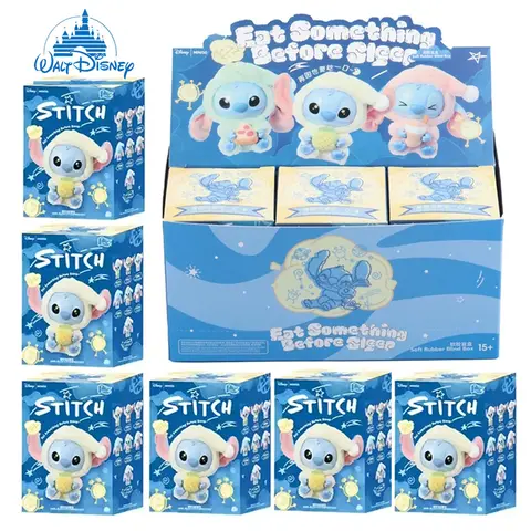 Disney nuevo Stitch Plush Doll Blind Box Eat Before Sleep Series Vinyl Hanging Bag Cute Mystery Toy