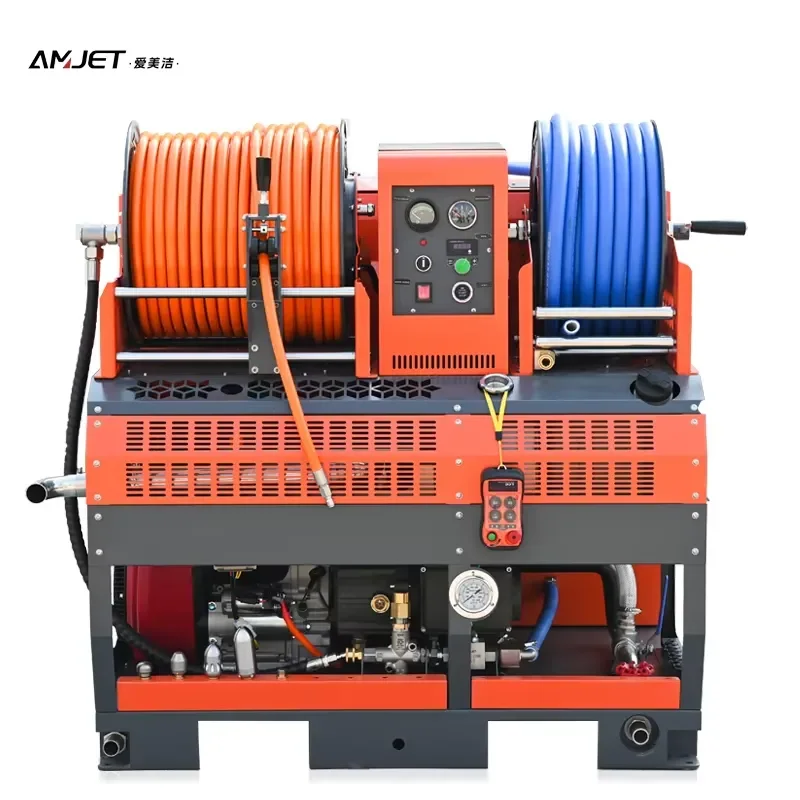 Amjet 4350psi40 Liters Per Minute Spray Washing Machine Cleaning of Pipes From 50 mm to 300 mm Suitable for Commercial