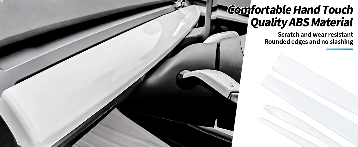 Armaturenbrett-Abdeckung für Tesla Model 3 Y, Abdeckung für die innere Armlehne der Vordertür, Verkleidung für die Mittelkonsole, Zubehör-Aufkleber – Detail 2