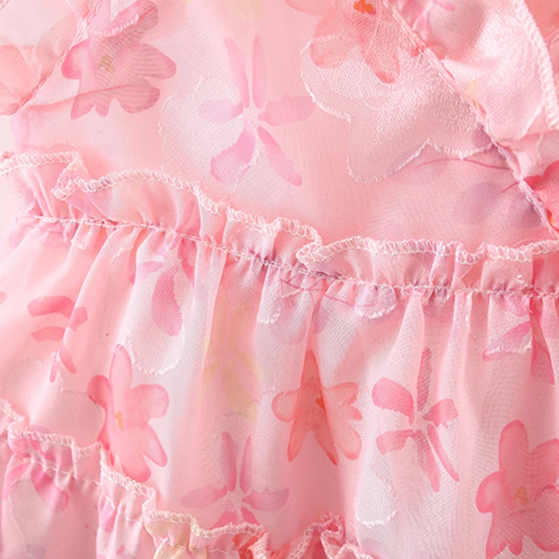 Robes d'été pour tout-petits, vêtements pour bébés filles, mode coréenne, mousseline de soie, fleurs, princesse, luxe, anniversaire, BC1264