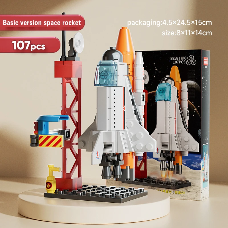 

Spacecraft Series Manned Aerospace Spaceship Space Shuttle Carrier Rocket MOC DIY Model Building Block Brick Toy Kids Gifts