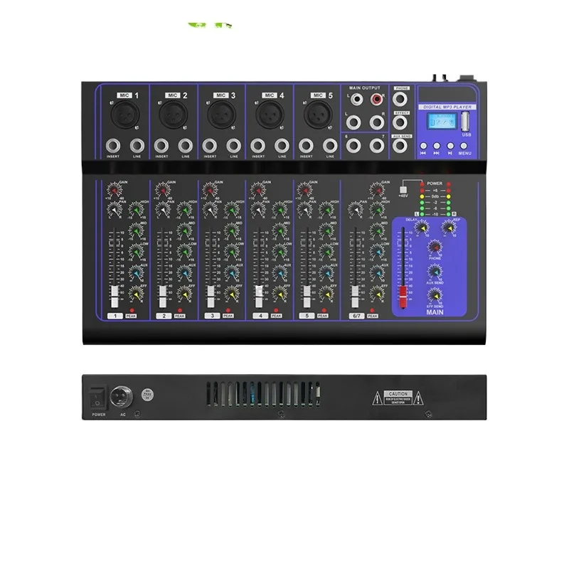 F4 F7 Bluetooth Audio Mixing Console DSP Sound Effect DJ Live Streaming KTV Mixer