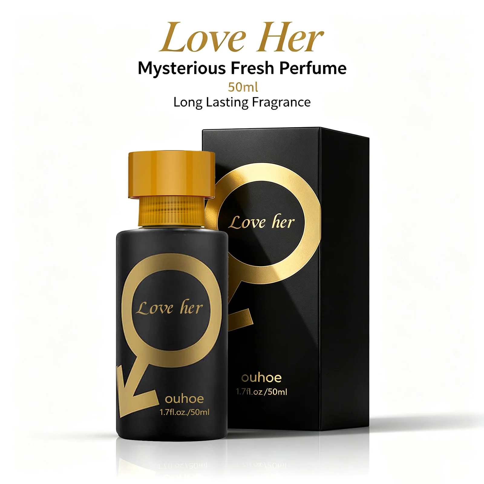 Charming Natural Perfume for Couples – Fresh & Long-Lasting Floral Musk Scent, Niche Romantic Fragrance Spray, Flirting Pheromone Perfume for Date Night, Portable Women's Man Gift 50ml