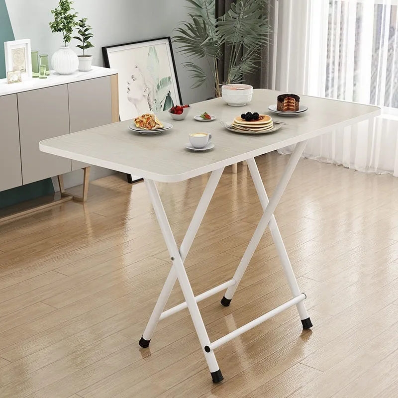 

Simple household small-sized folding table, dining table, student study table, dormitory portable double bar push table ﻿