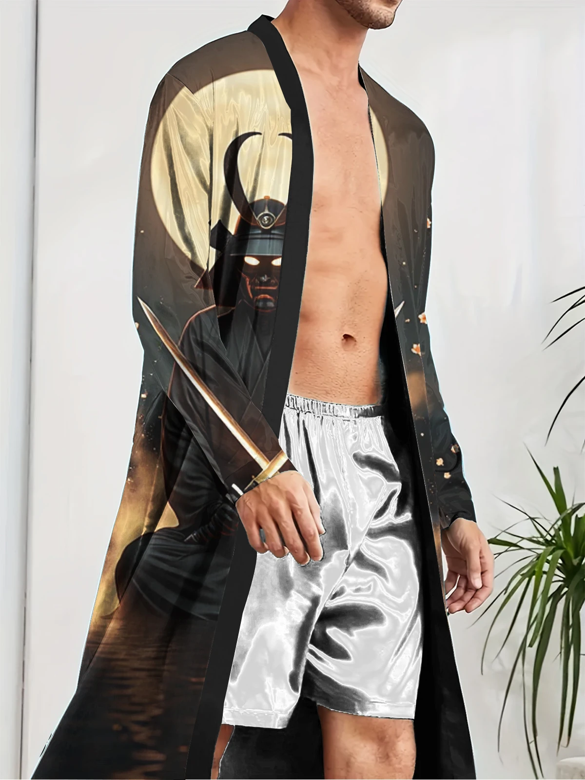 1pcs Men's Robes 2026 Spring/Summer Funny pajamas Shower robe Sleepwear Graphic sleepwear Breathable 3D Printed Men's bathrobe