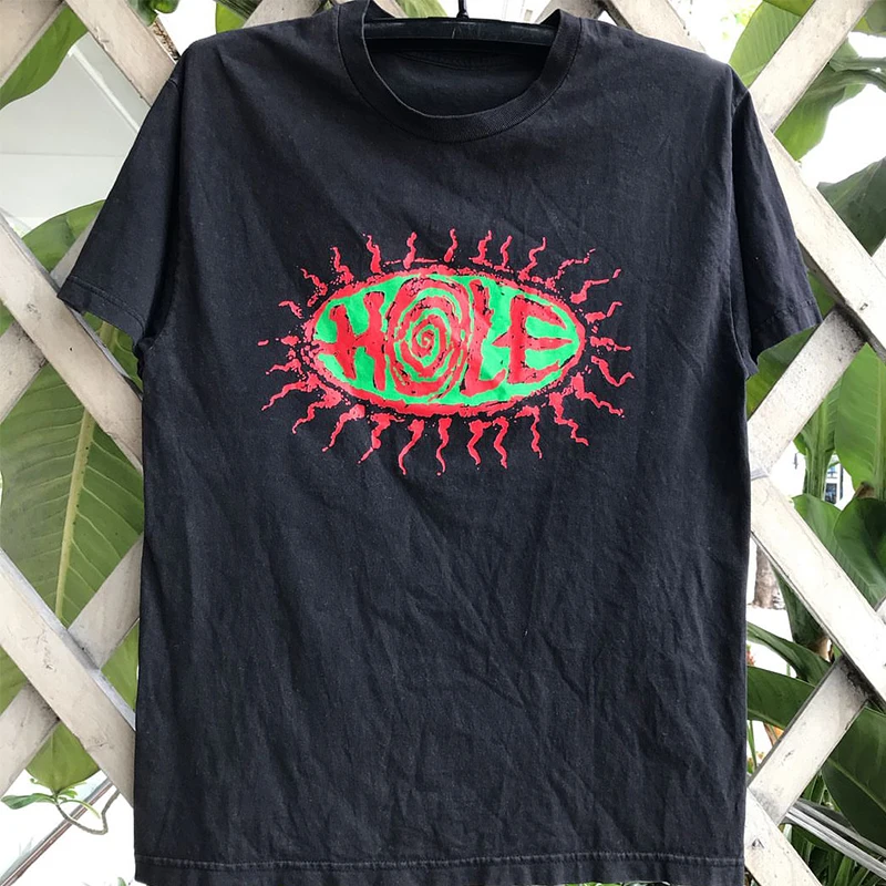 

Summer HOLE Rock Band Cityboy High Street Cec Simple Short-sleeved Men's and Women's American Retro Cotton Hip-hop T-shirt Tide