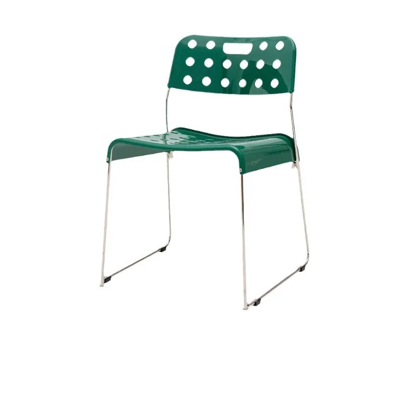 Medieval dining chair Internet celebrity ins Nordic home simple plastic stackable hole coffee shop back chair