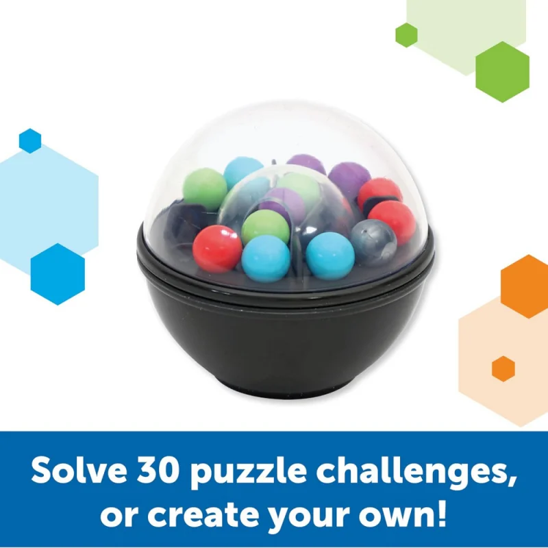

3D Brain Teasers and Puzzle Games,Rotating Magic Bead Puzzle Ball Fidget Toys Logical Thinking Intellectual Game for Kids Adults