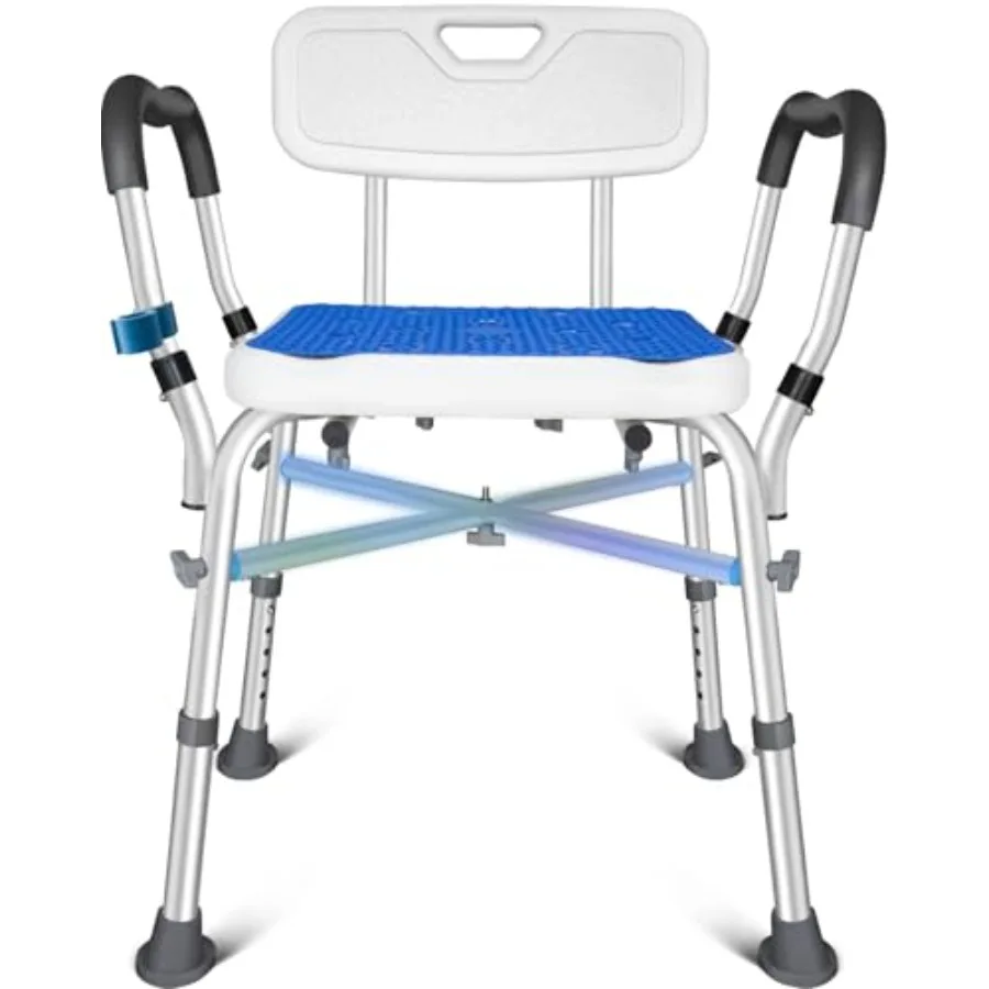 

Shower Chair for Inside Shower 550LBs Heavy Duty Bath Chair with Arms Medical Shower Seat Bath Stool Safety Shower Bench with R