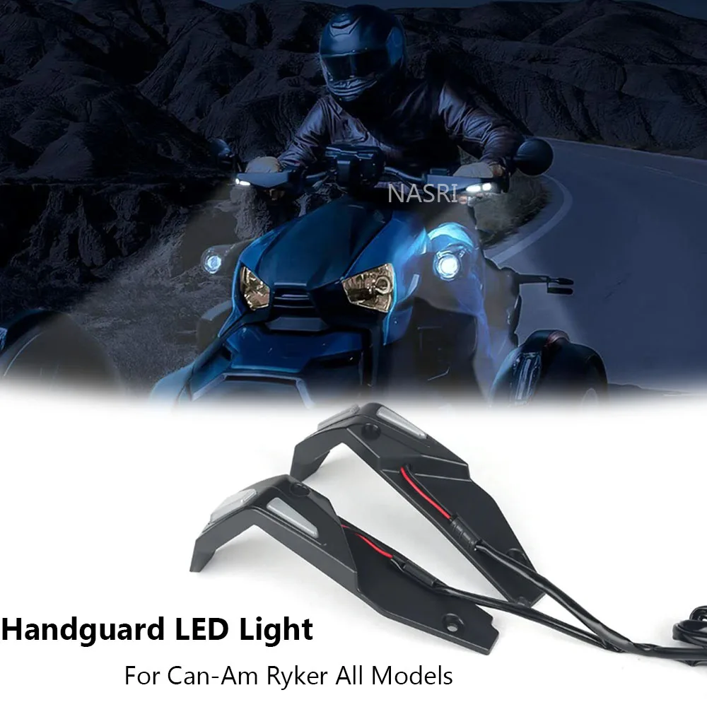 

Motorcycle Accessories Handguard Handlebar LED Lights Protector Kit With Lamps For Can-Am Ryker 600 900 Sport Rally All Models