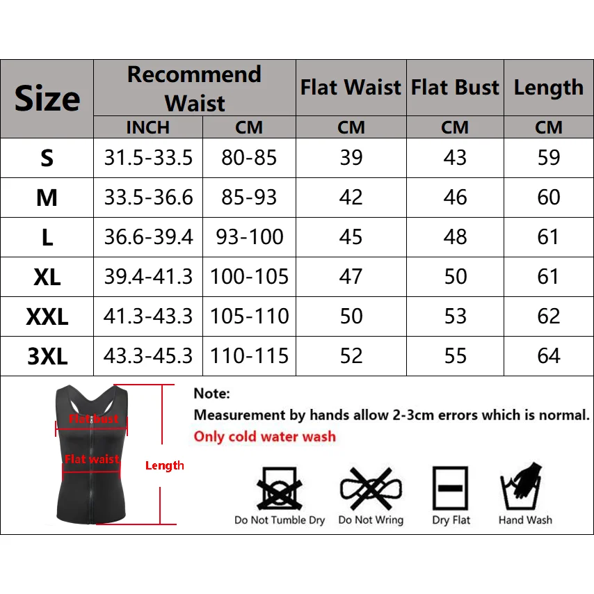 Men's Slimming Sauna Suits Compression Vest With Zipper Back Support Undershirts Trimmer Tummy Compression Tank Tops Sauna Suits - view 4