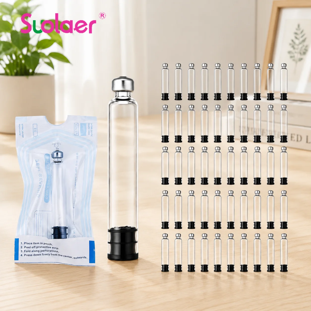10-100Pcs 3ML Insulin Cartridges 3cc Sterilized Disposable Glass Vial for Diabetes Injection Pen Injection, Individually Pack