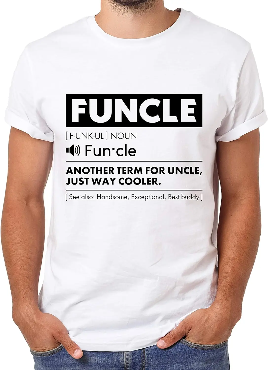 men clothing Funcle Shirt for Men Best Uncle Shirt Ever Cool Funny Tshirt