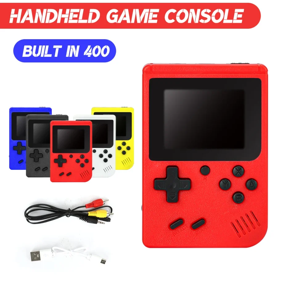 Jeux classiques rétro multicolores, petite Console de jeu portable pour enfants, des centaines de jeux de chargement pouvant connecté à la télévision