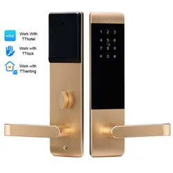 Wireless TTlock App Electronic Smart Digital Touch Keypad Password Code NFC IC Card Door Lock For Home Security