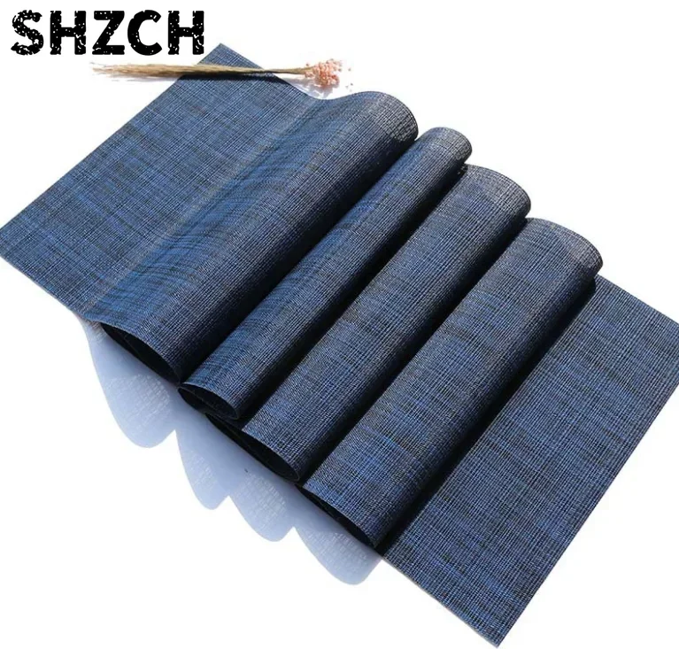 Waterproof Table RunnerTea Mat Home Textile Accessories Solid PVC Table Runner Hotel Restaurant Table Mat Table Decor LF825