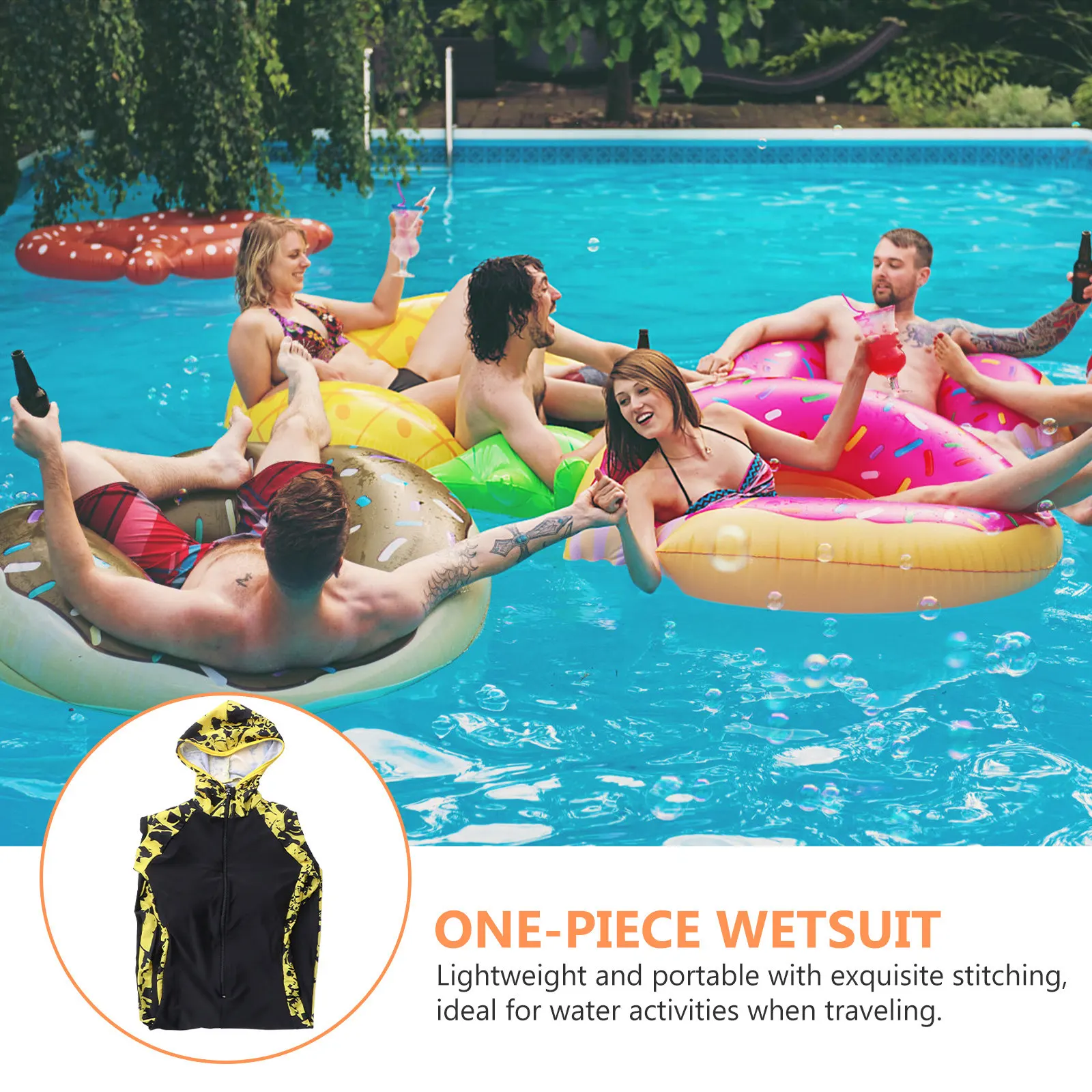 

Женский теплый гидрокостюм для дайвинга с длинными рукавами, желтый, с цветочным принтом, дышащий, для снорклинга, серфинга, плавания