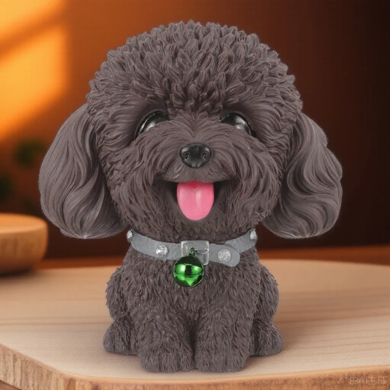 Tirelire en vinyle incassable pour chien, grande capacité, boîte à monnaie, décor de chiot pour enfants, tirelire pour chien, joli pot de pièces de monnaie