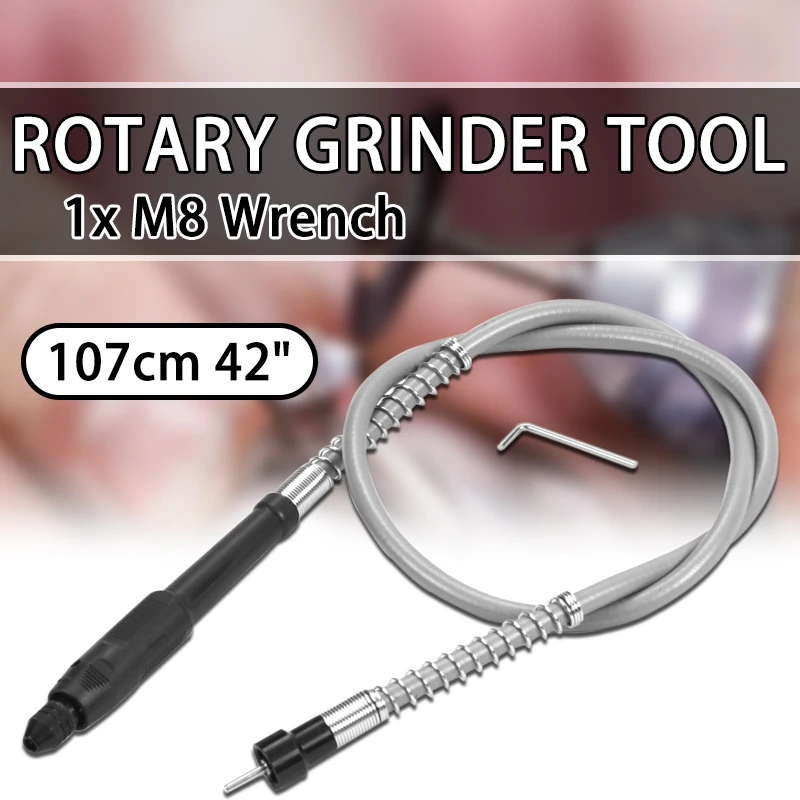 

107cm 42" Soft Flex Shaft Grinder Flexible Shaft with 0.3-3.2mm Drill Chuck Handle For Electric Grinder Tools Accessories